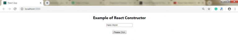 react constructor