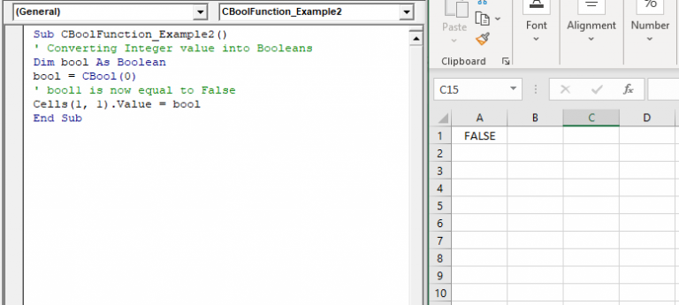 Excel Vba Cbool Function Tutorial And Example 2821