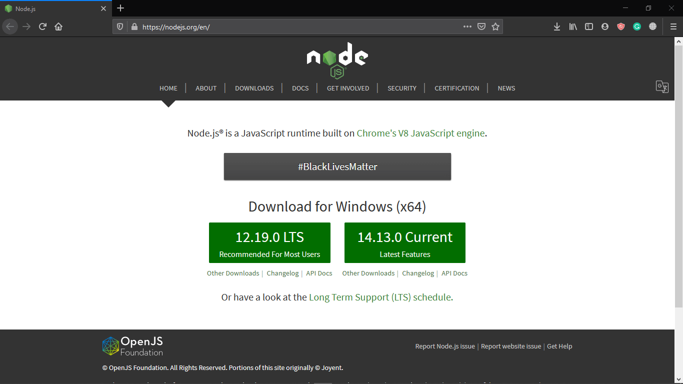 update node js version